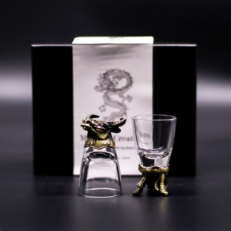 Zestaw 6 Kieliszków Bottom Up (50 ml) - Mistyczne Stworzenia