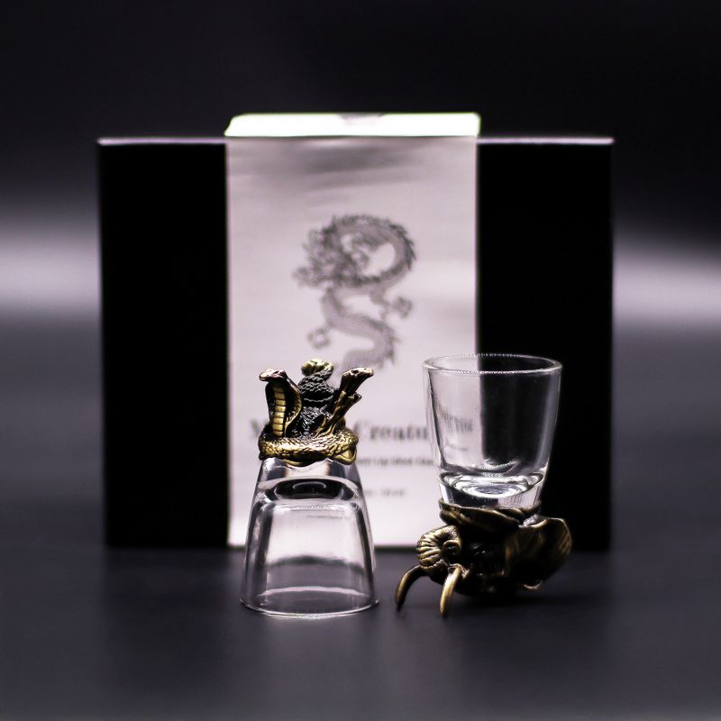 Zestaw 6 Kieliszków Bottom Up (50 ml) - Mistyczne Stworzenia