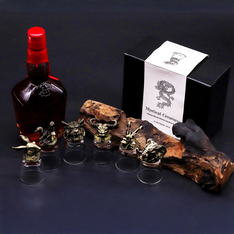 Zestaw 6 Kieliszków Bottom Up (50 ml) - Mistyczne Stworzenia