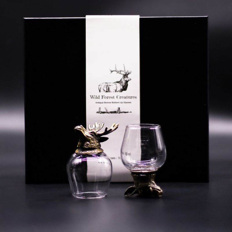 Zestaw 6 Kieliszków Bottom Up (100 ml) - Dzikie Leśne Stworzenia