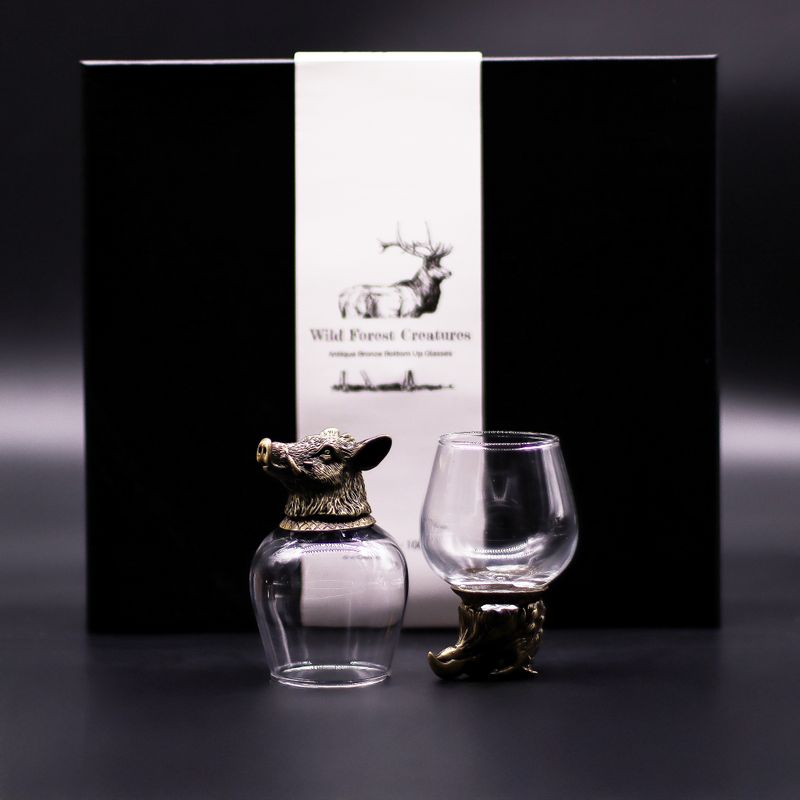 Zestaw 6 Kieliszków Bottom Up (100 ml) - Dzikie Leśne Stworzenia