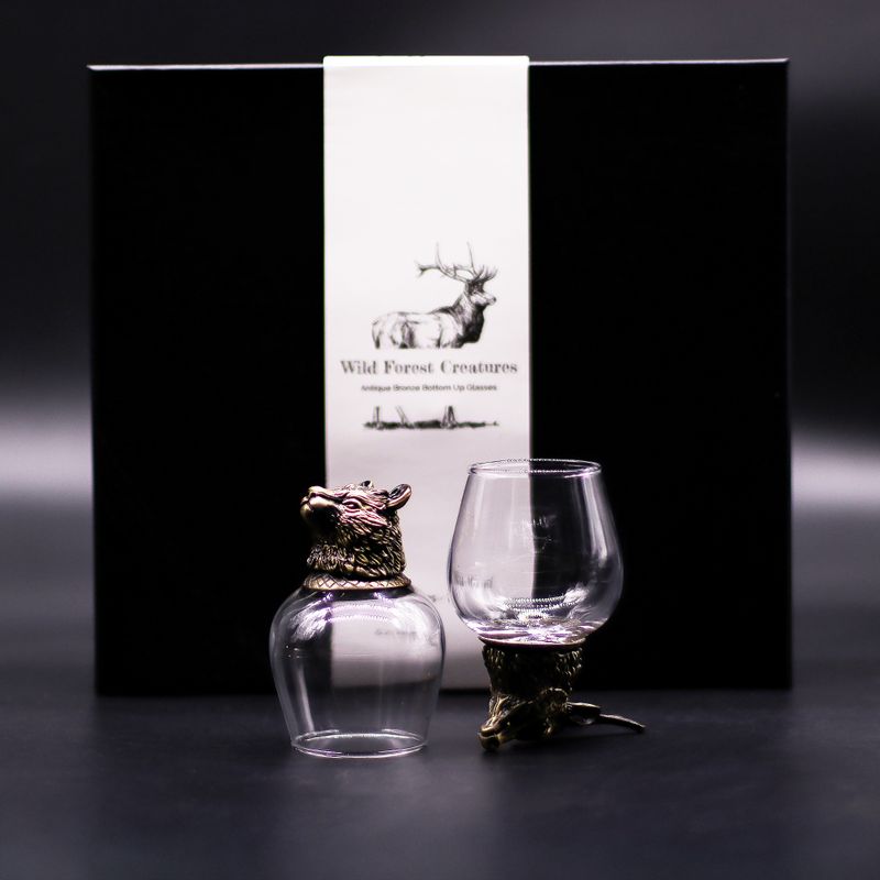 Zestaw 6 Kieliszków Bottom Up (100 ml) - Dzikie Leśne Stworzenia