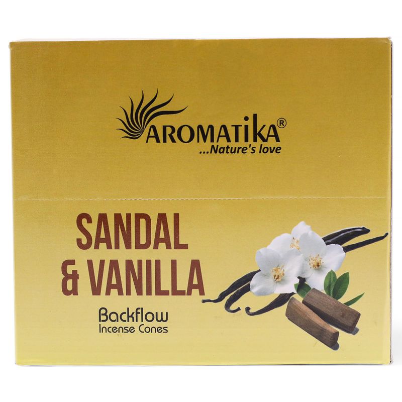 Kadzidełka Stożkowe Backflow Masala - Drzewo Sandałowe i Wanilia