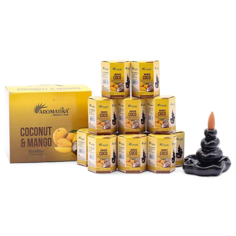 Kadzidełka Stożkowe Backflow Masala - Kokos i Mango