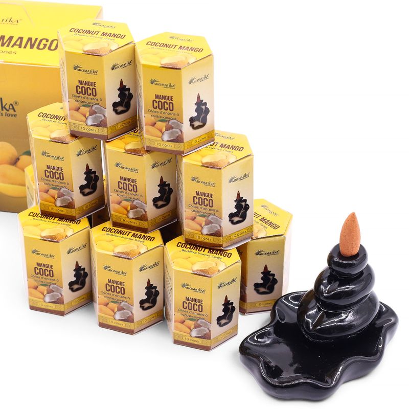 Kadzidełka Stożkowe Backflow Masala - Kokos i Mango