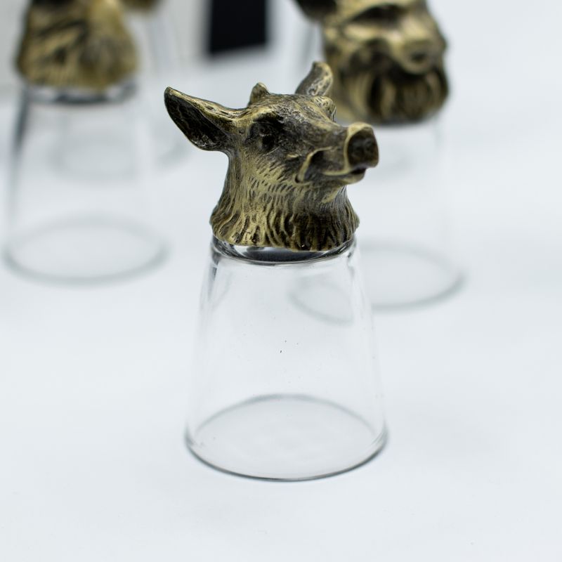 Zestaw 12 Kieliszków Bottom Up (25ml) - Leśne i Mistyczne Stworzenia