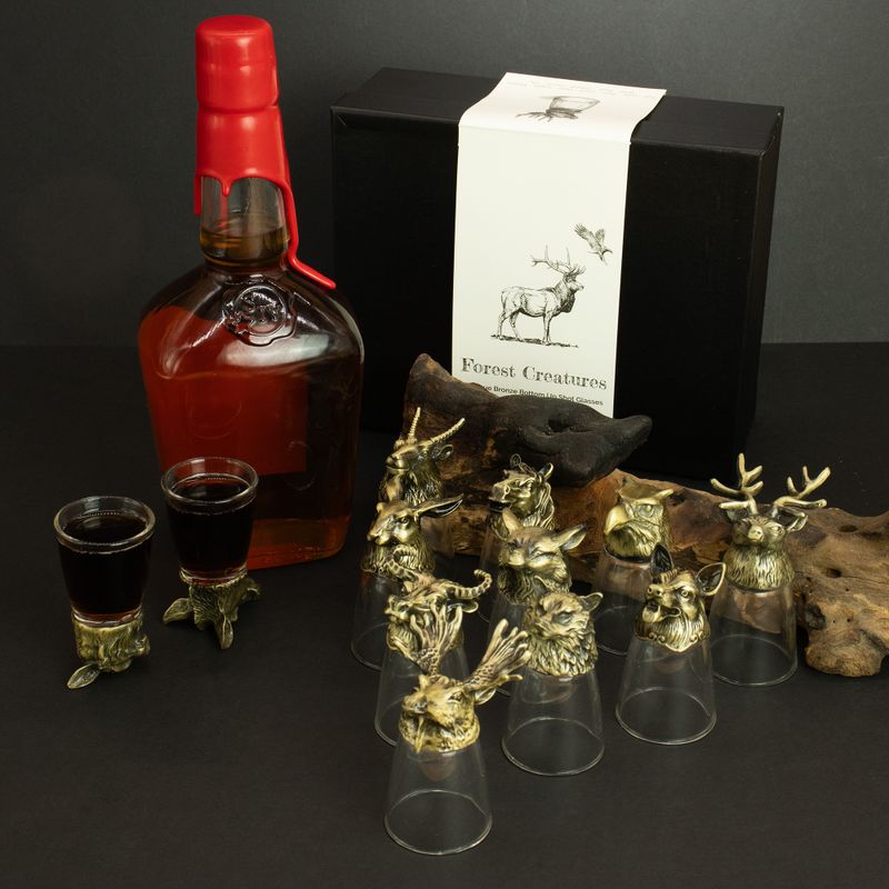 Zestaw 12 Kieliszków Bottom Up (25ml) - Leśne i Mistyczne Stworzenia