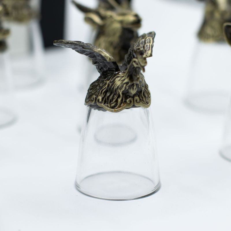 Zestaw 12 Kieliszków Bottom Up (25ml) - Chińskie Zwierzęta Zodiaku