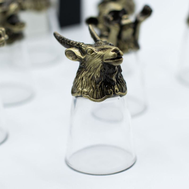 Zestaw 12 Kieliszków Bottom Up (25ml) - Chińskie Zwierzęta Zodiaku