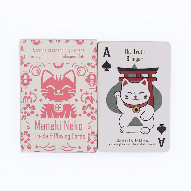Karty do Gry i Wyroczni - Koty Szczęścia Maneki Neko