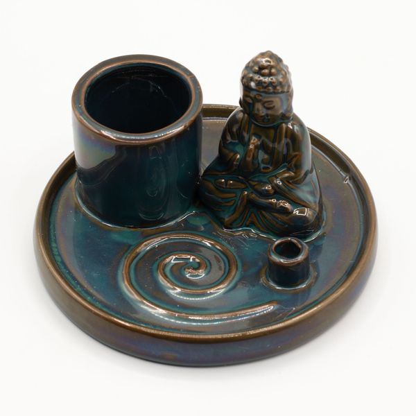 Wielofunkcyjna Podstawka pod Kadzidełka Budda - Niebieska