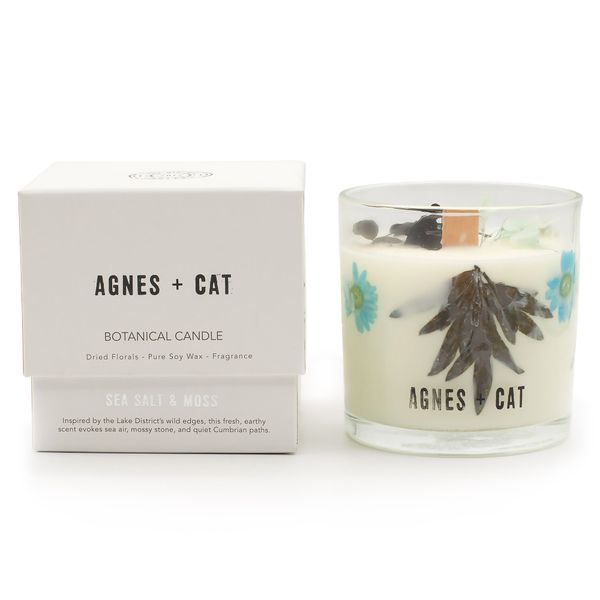 Świeca Sojowa Botaniczna Agnes+Cat - Seasalt & Moss