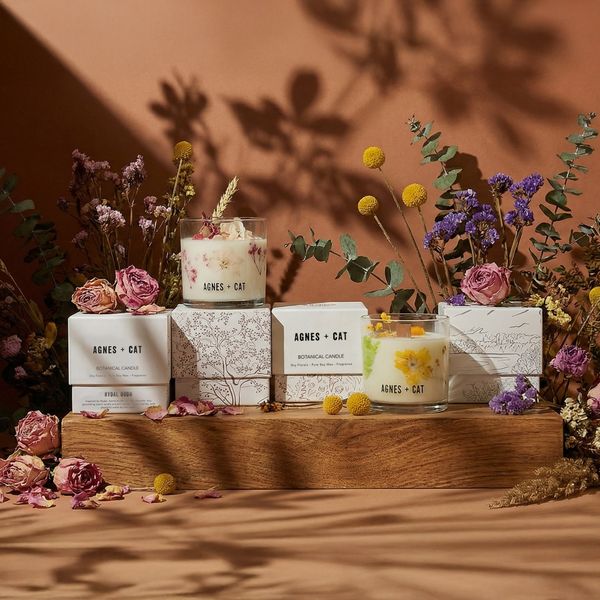 Świeca Sojowa Botaniczna Agnes+Cat - Seasalt & Moss