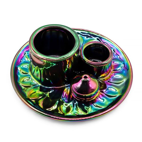 Podstawka na Palo Santo i Pęczek - Mandala - Metaliczna Tęcza