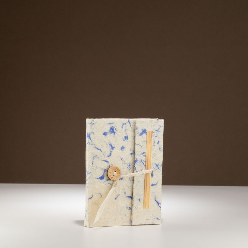 Mały Notatnik Lokta Niebieska Bawełna (12x8cm) - 40 kartek