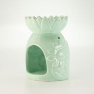 Ceramiczny Kominek Zapachowy Słonecznik - Pastelowa Zieleń
