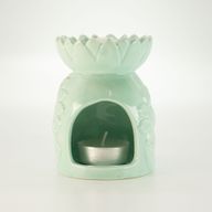 Ceramiczny Kominek Zapachowy Słonecznik - Pastelowa Zieleń