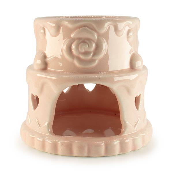 Ceramiczny Kominek Zapachowy Tort - Serca - Różowy