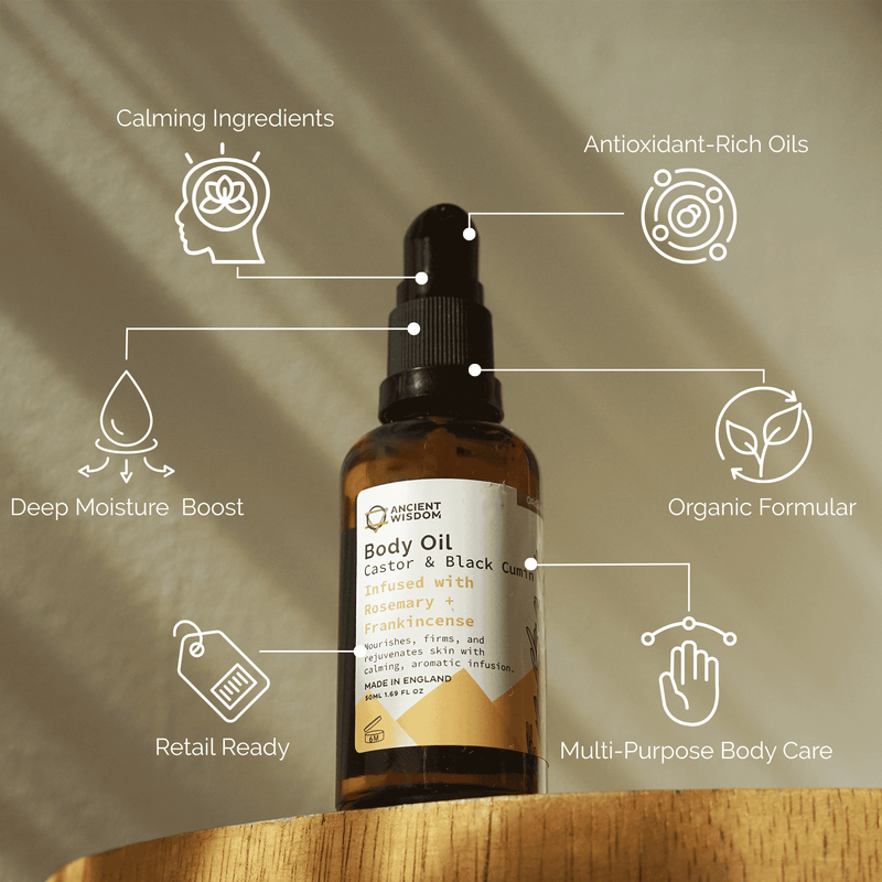 Organiczny Olejek do Ciała 50 ml - Rozmaryn i Kadzidło
