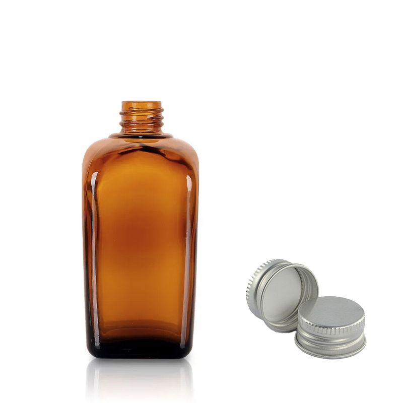10 ml Butelka z Bursztynowego Szkła z Aluminiową Zakrętką