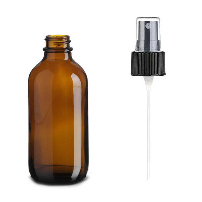 120 ml Butelka Boston ze Szkła Bursztynowego ze Sprayem