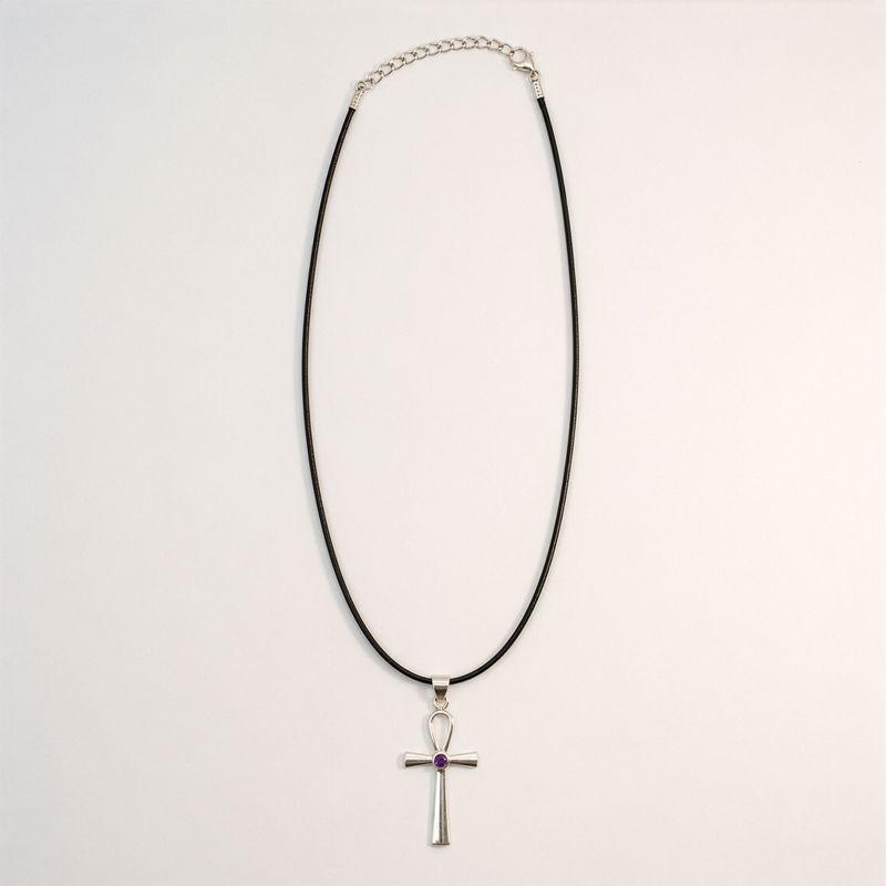 Posrebrzany Naszyjnik Duchowy - Symbol Ankh