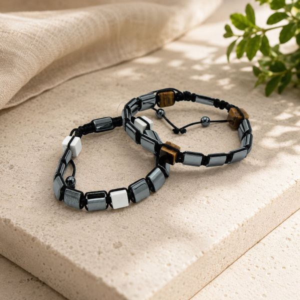 Magnetyczne Bransoletki Shamballa z Hematytu