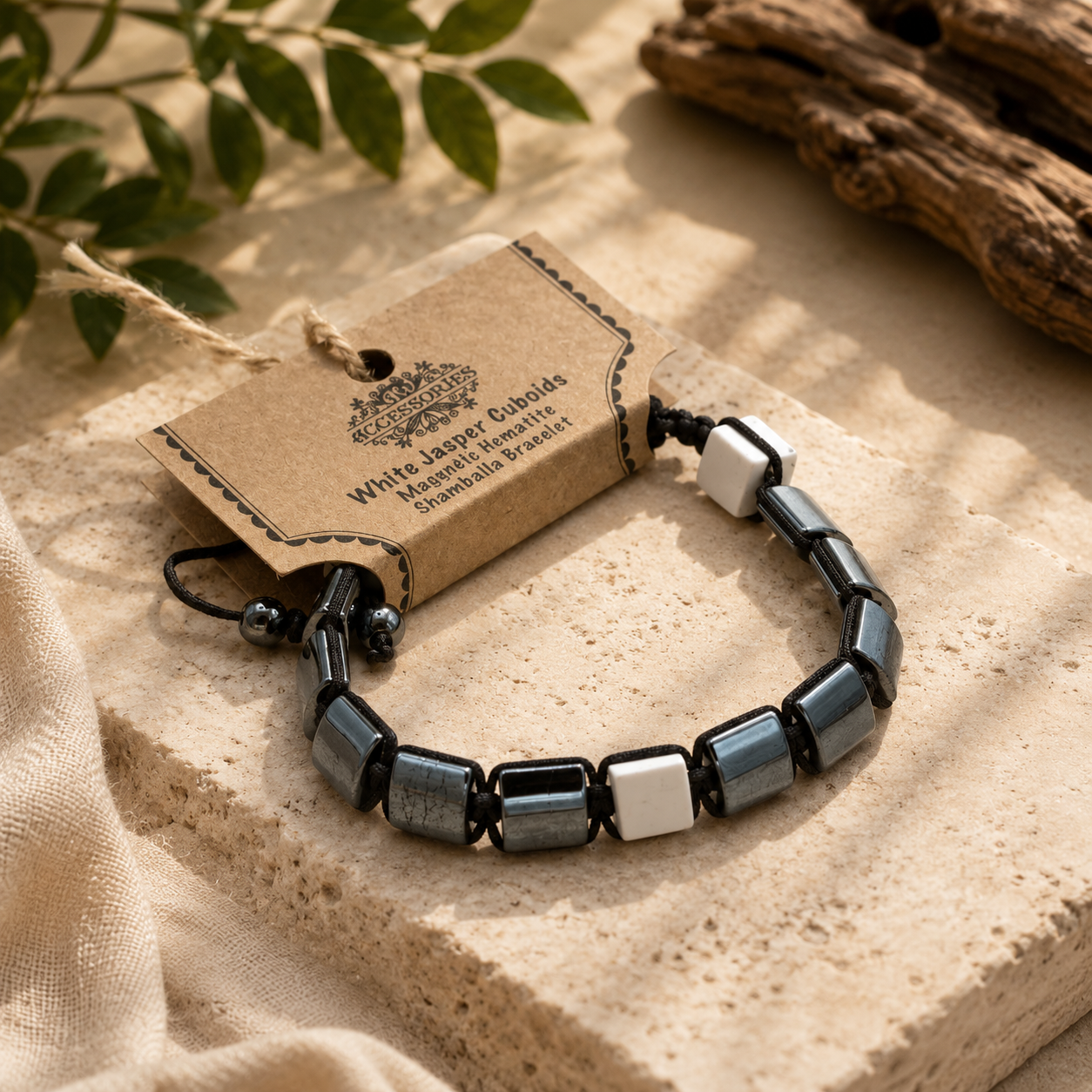 Magnetyczne Bransoletki Shamballa z Hematytu