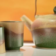 Zestaw do herbaty w japońskim stylu kyusu – do zielonej herbaty – cztery filiżanki