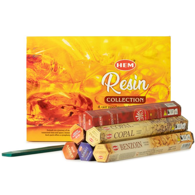 HEM Hexagonal Incense - Kolekcja żywic i łapacz popiołu (zestaw mieszany 6)