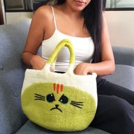 Duża filcowana torba Grumpy Cat