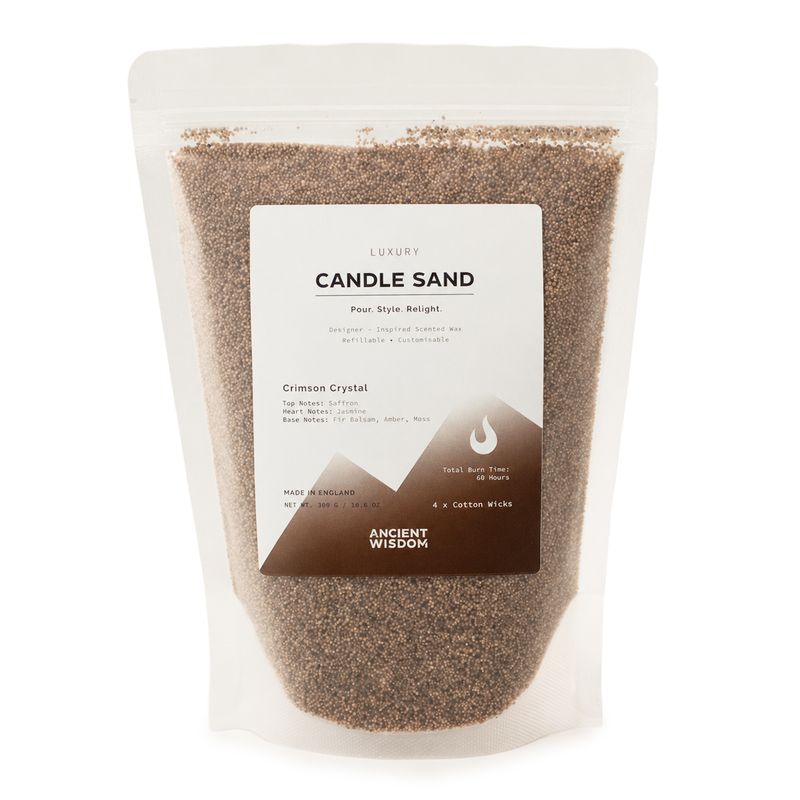 Pachnący piasek do świec - mocha-brązowy - karmazynowy kryształ - 300 g