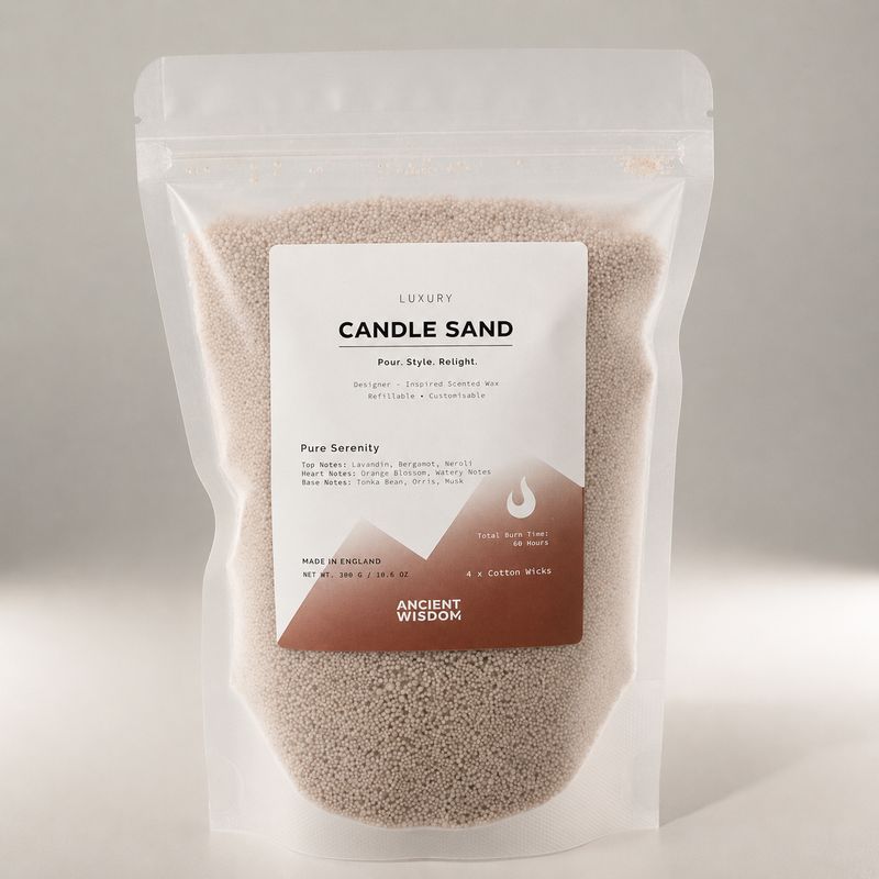 Aromatyczna świeca piaskowa - Latte Beige - Czysty Spokój - 300g
