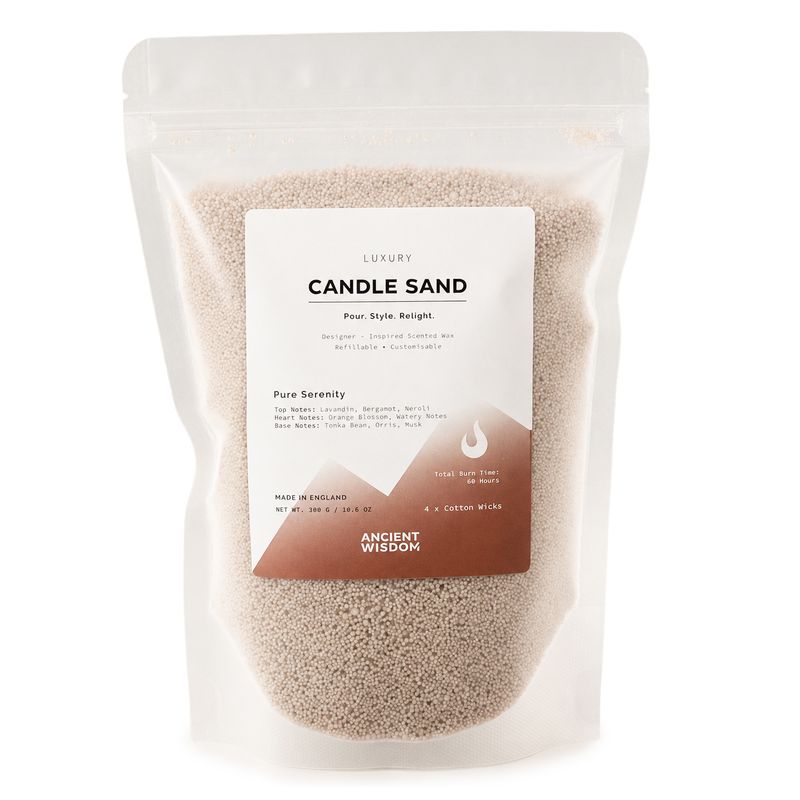 Aromatyczna świeca piaskowa - Latte Beige - Czysty Spokój - 300g