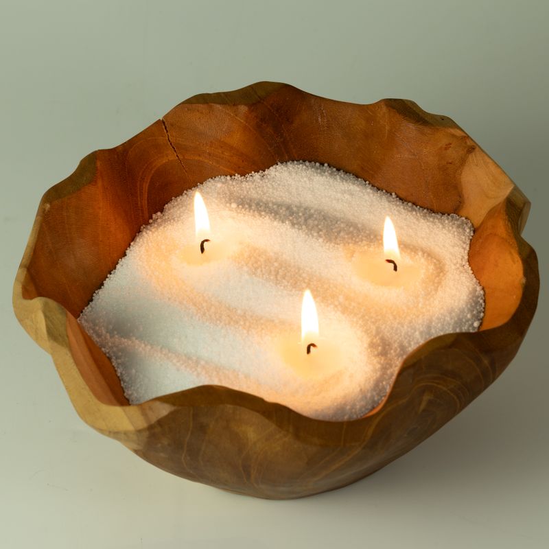 Aromatyczna świeca piaskowa - Latte Beige - Czysty Spokój - 300g