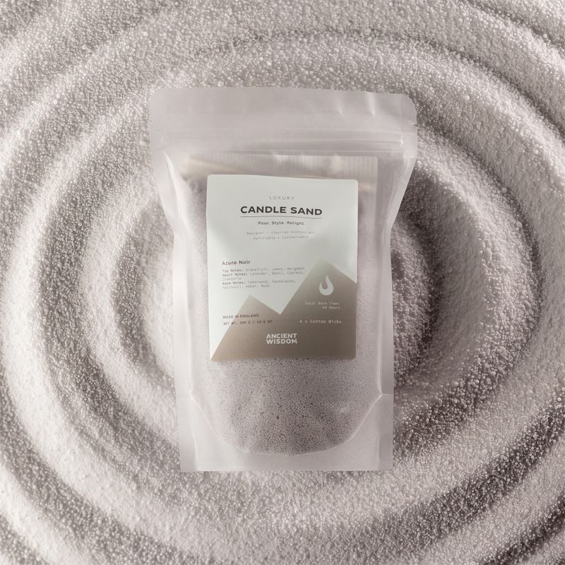 Świeca zapachowa piaskowa - Ciepły szary - Azure Noir - 300 g