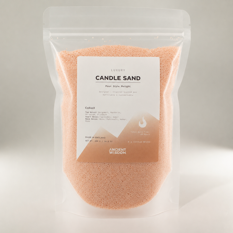 Piasek zapachowy do świec - taupe pomarańczowy - kobaltowy - 300 g