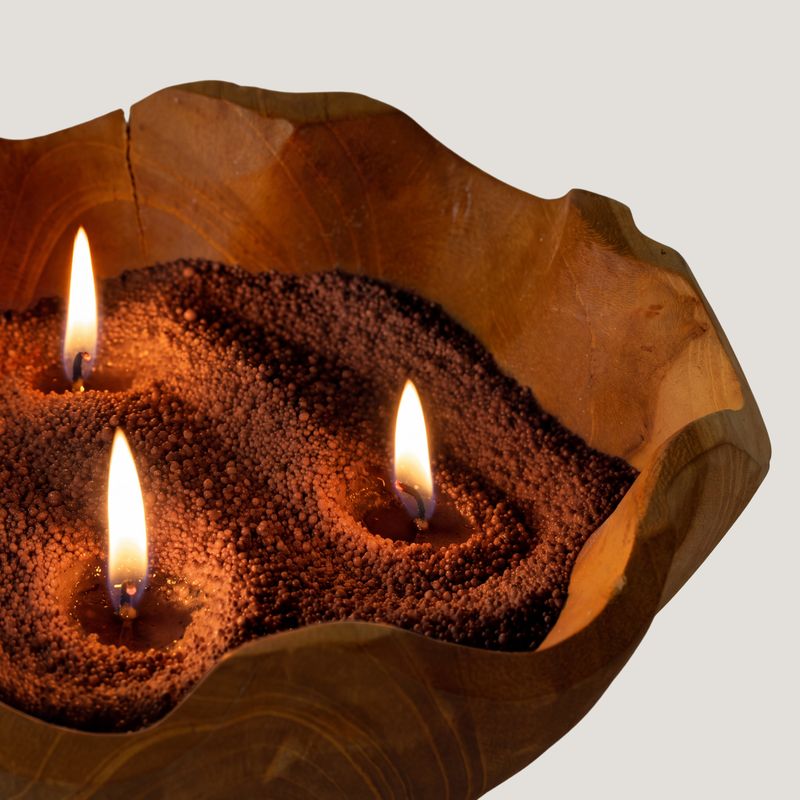 Pachnący piasek do świec - mocha-brązowy - karmazynowy kryształ - 300 g