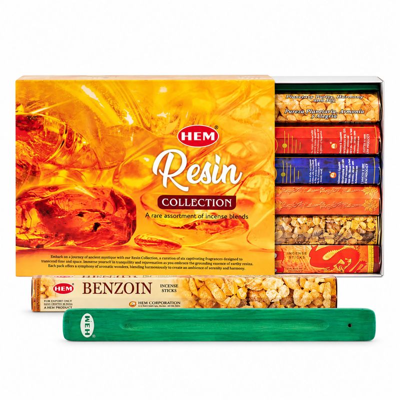 HEM Hexagonal Incense - Kolekcja żywic i łapacz popiołu (zestaw mieszany 6)