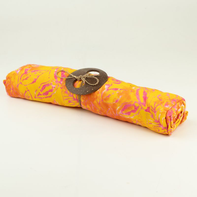 Sarong Bali z drukiem blokowym - tropikalny