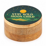Okrągłe emaliowane pudełko – Stay Wild Moon Child