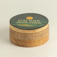 Okrągłe emaliowane pudełko – Stay Wild Moon Child