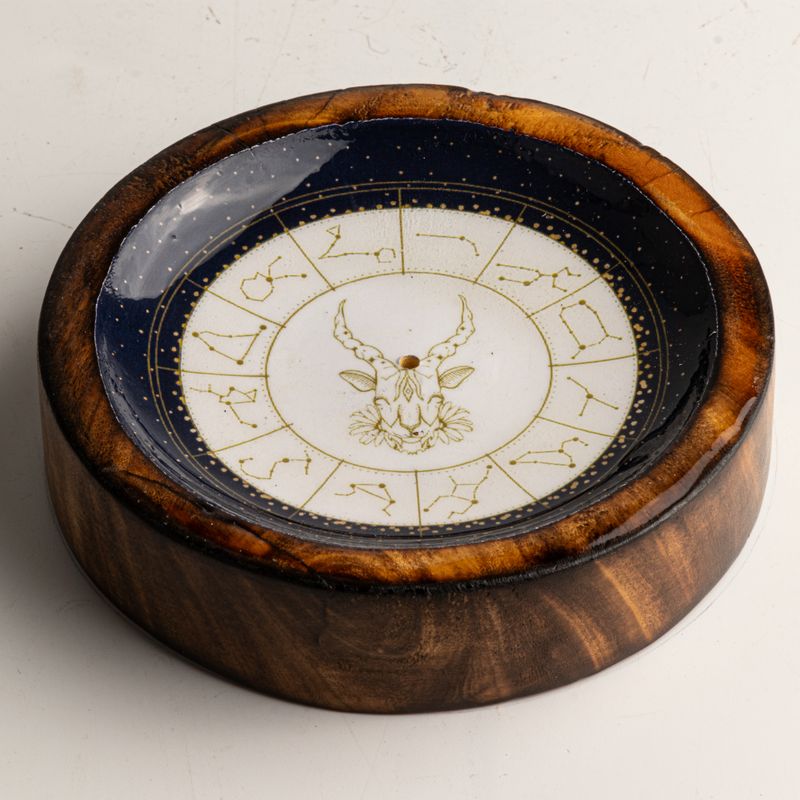 Mini Miseczka na Kadzidełka ze Znakiem Zodiaku - Koziorożec