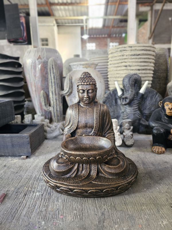 Duży Siedzący Budda z Miską 80 cm