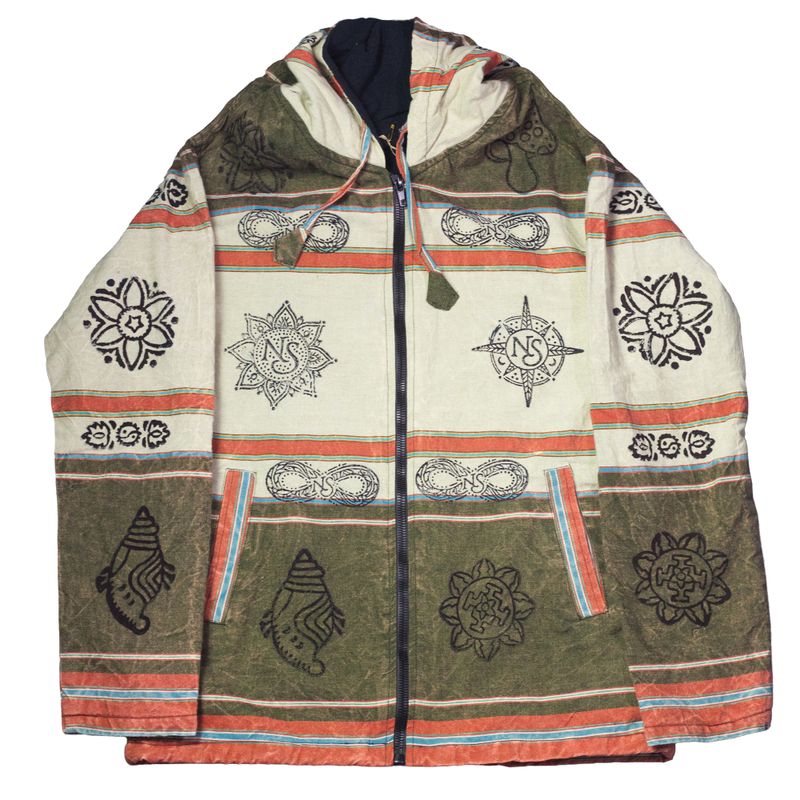 Średnia - Kurtka Himalayan Soul Nomad Sari - Zielona Mantra