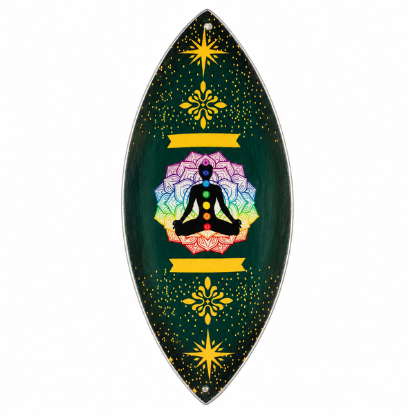 Emaliowana Podstawka pod Kadzidełka - Aluminium - Lotus Budda Czakry