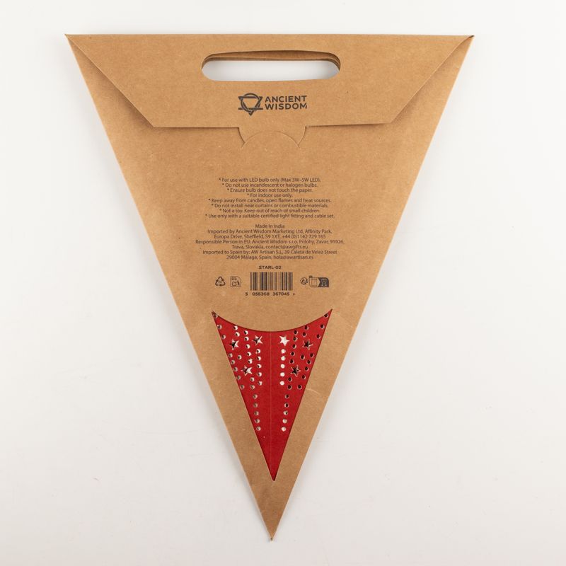 Gwiazda Dekoracyjna - Szczęśliwa Czerwień - Siedmioramienna - 60 cm