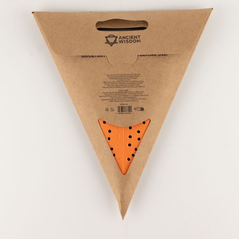 Lampa Gwiazda - Pomarańczowe Światła Dziewięcioramienna - 45 cm