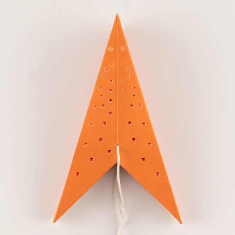 Lampa Gwiazda - Pomarańczowe Światła Dziewięcioramienna - 45 cm