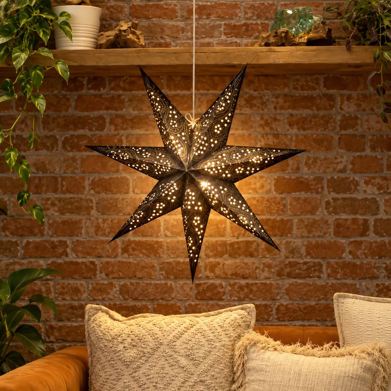 Zestaw Startowy Papierowych Lamp Gwiazd – 20 Kloszy z Przewodami i Żarówkami
